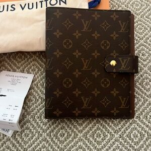 Gently used large Louis Vuitton Agenda with box and dust bag